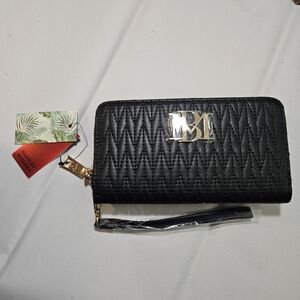 Badgley Mischka Black Quilted Wallet